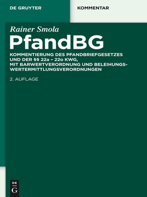 cover image of Pfandbriefgesetz